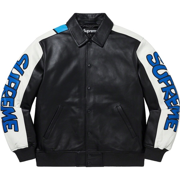 Supreme®️Smurfs Varsity Jacket - Picture 1 of 2